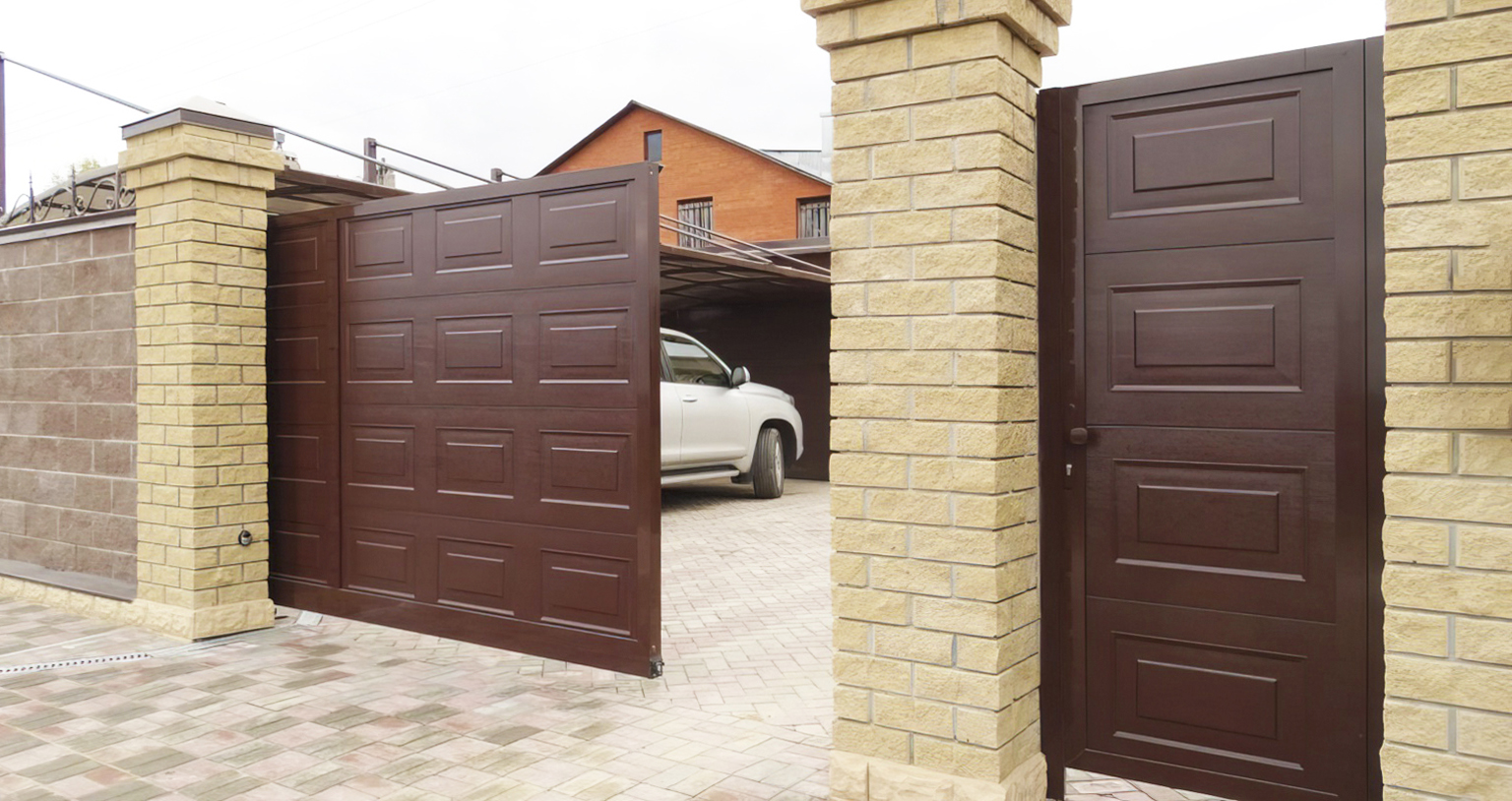 Ворота с калиткой в Нарткале под ключ